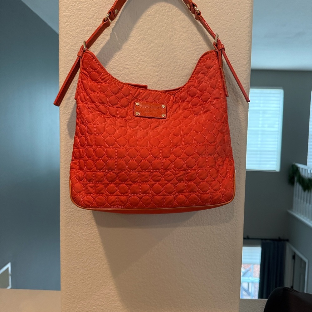 Kate Spade Pumpkin Quilted Hobo Bag